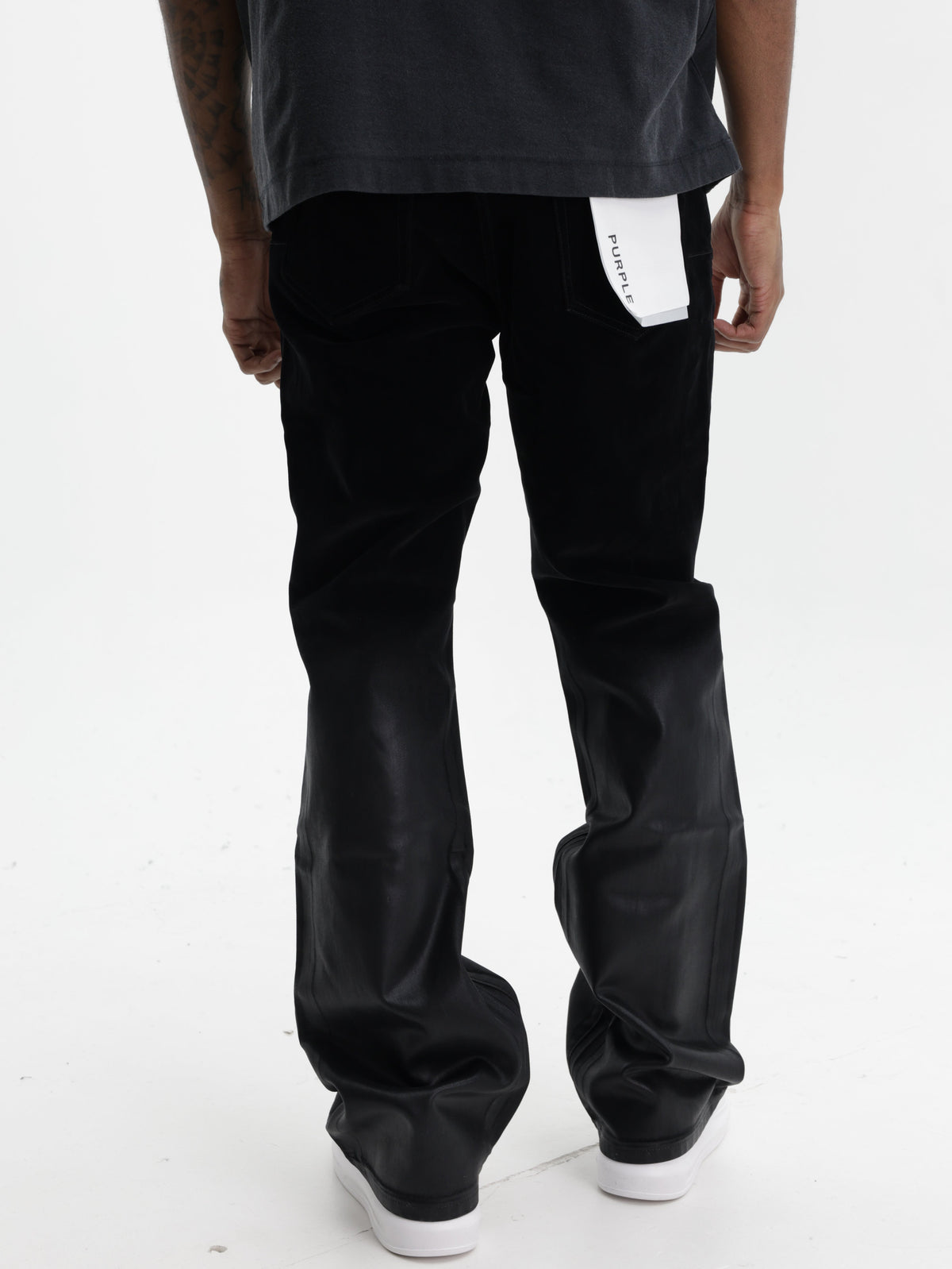 Purple Jeans Flock Dipped Black