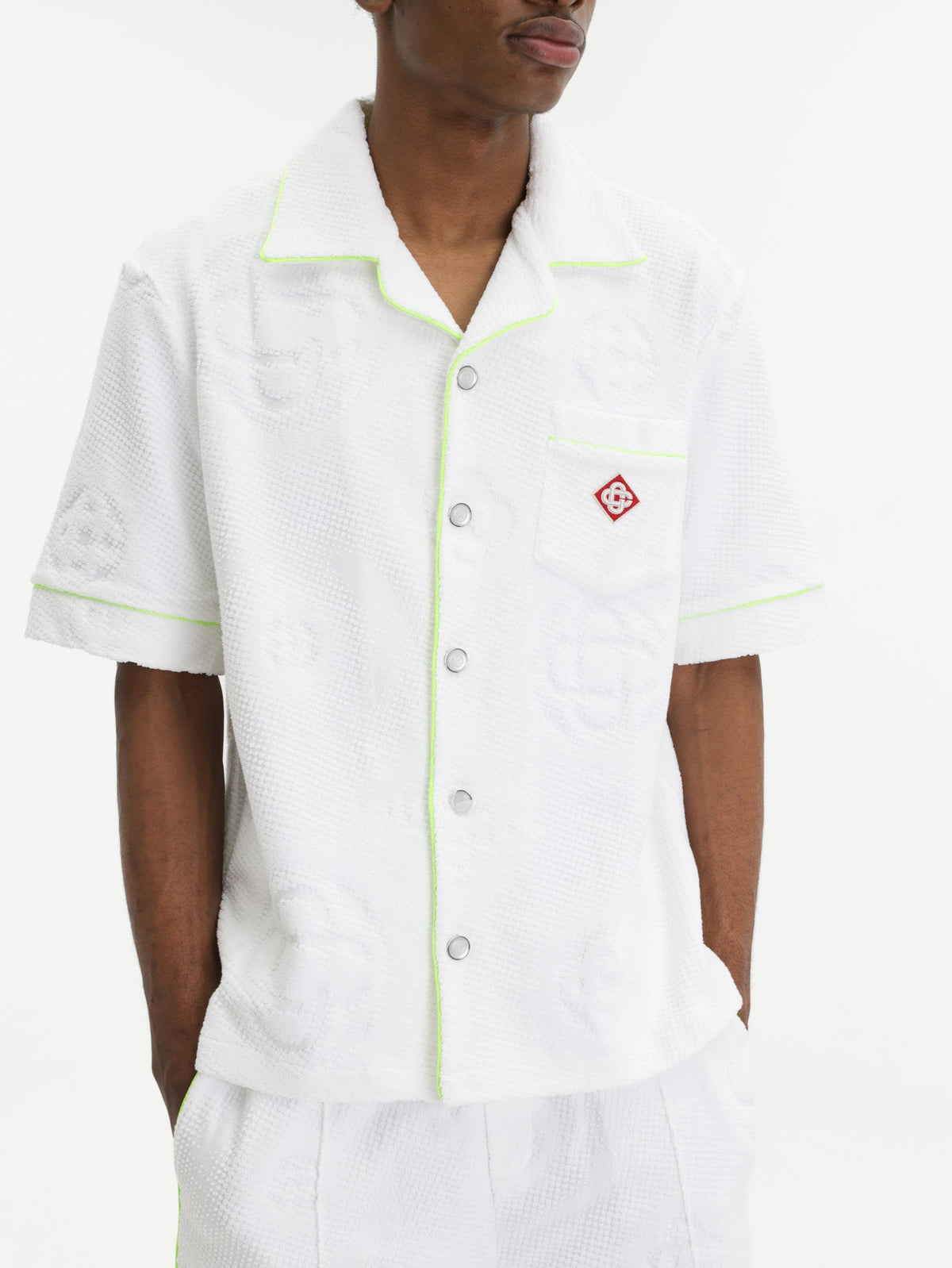 Casablanca Shirt Towelling Monogram White