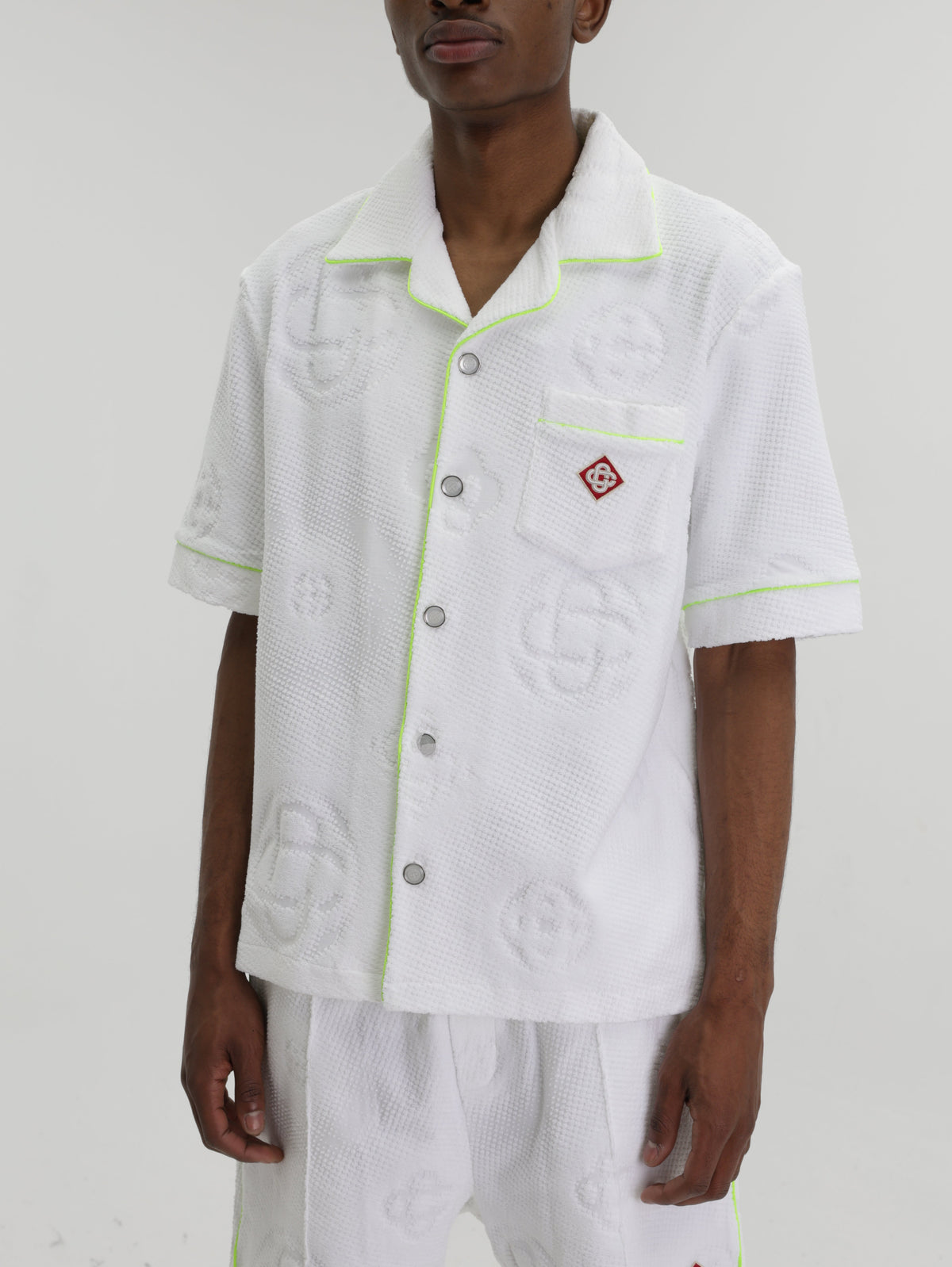 Casablanca Shirt Towelling Monogram White