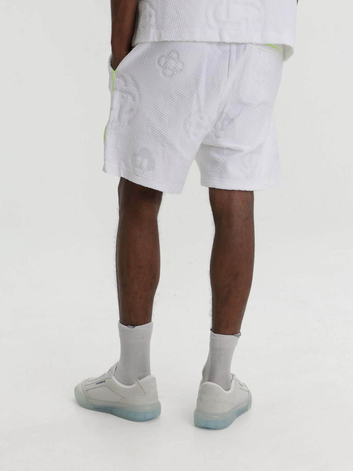 Casablanca Shorts Towelling Monogram White