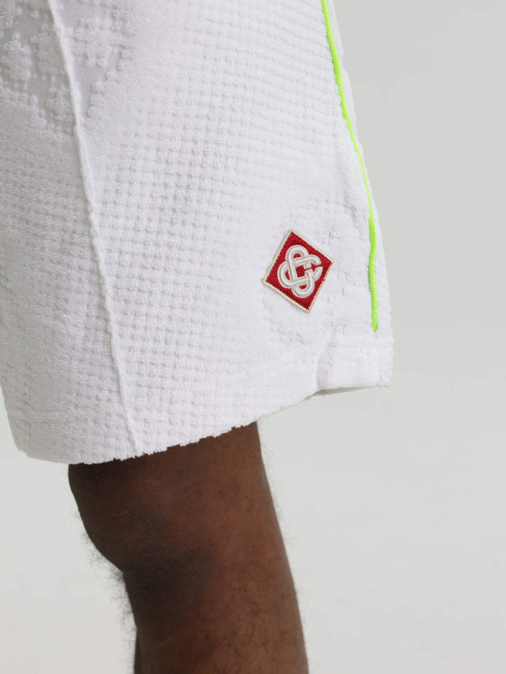 Casablanca Shorts Towelling Monogram White