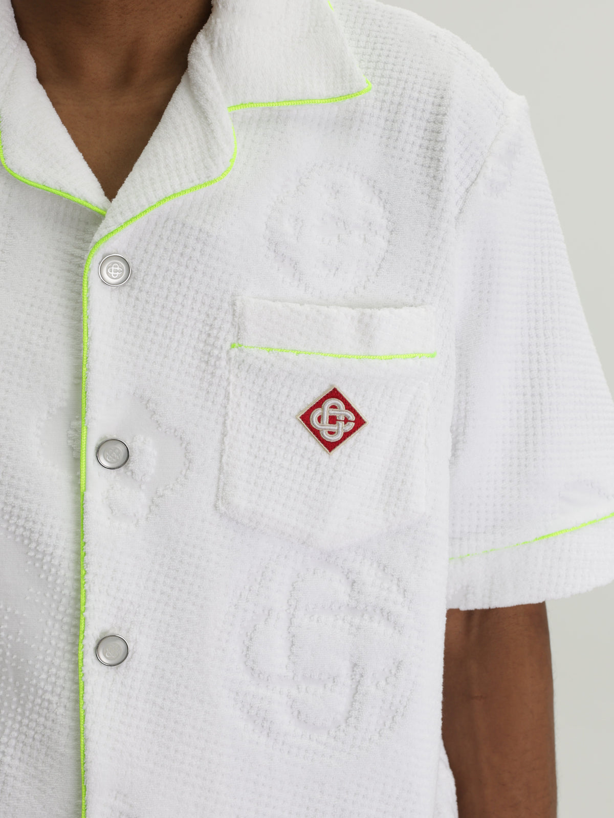 Casablanca Shirt Towelling Monogram White