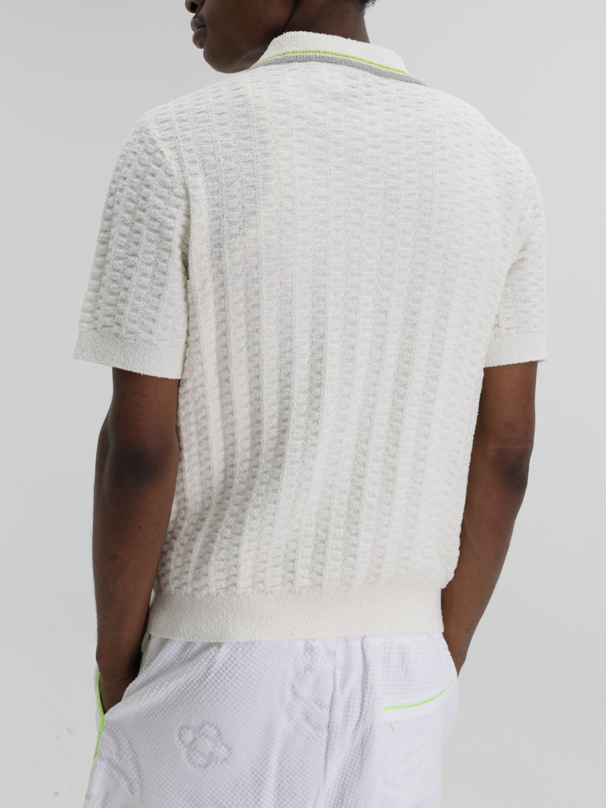 Casablanca Golfer Tennis Boucle Polo White