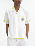 Casablanca Shirt Cuban Collar White