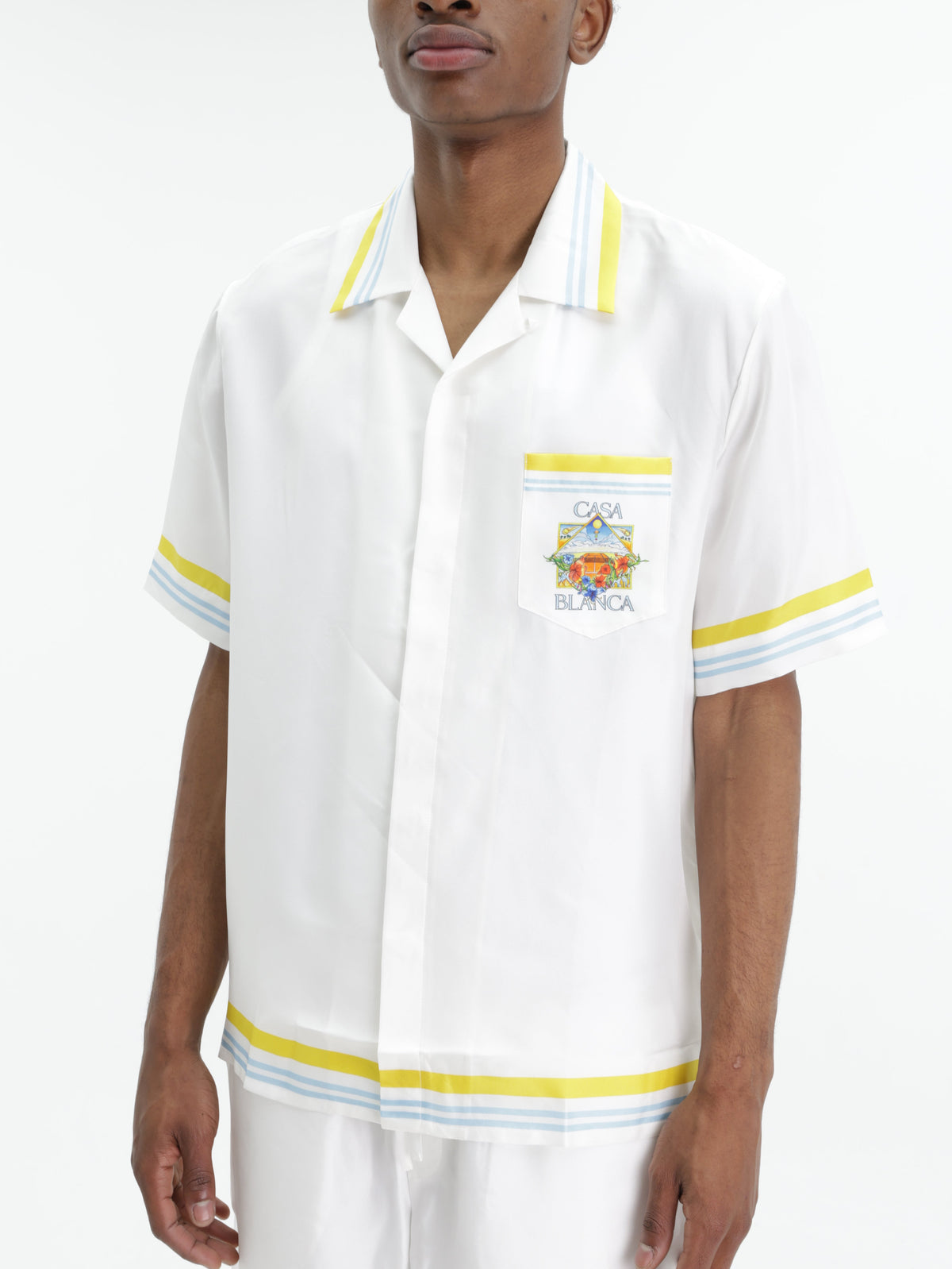 Casablanca Shirt Cuban Collar White