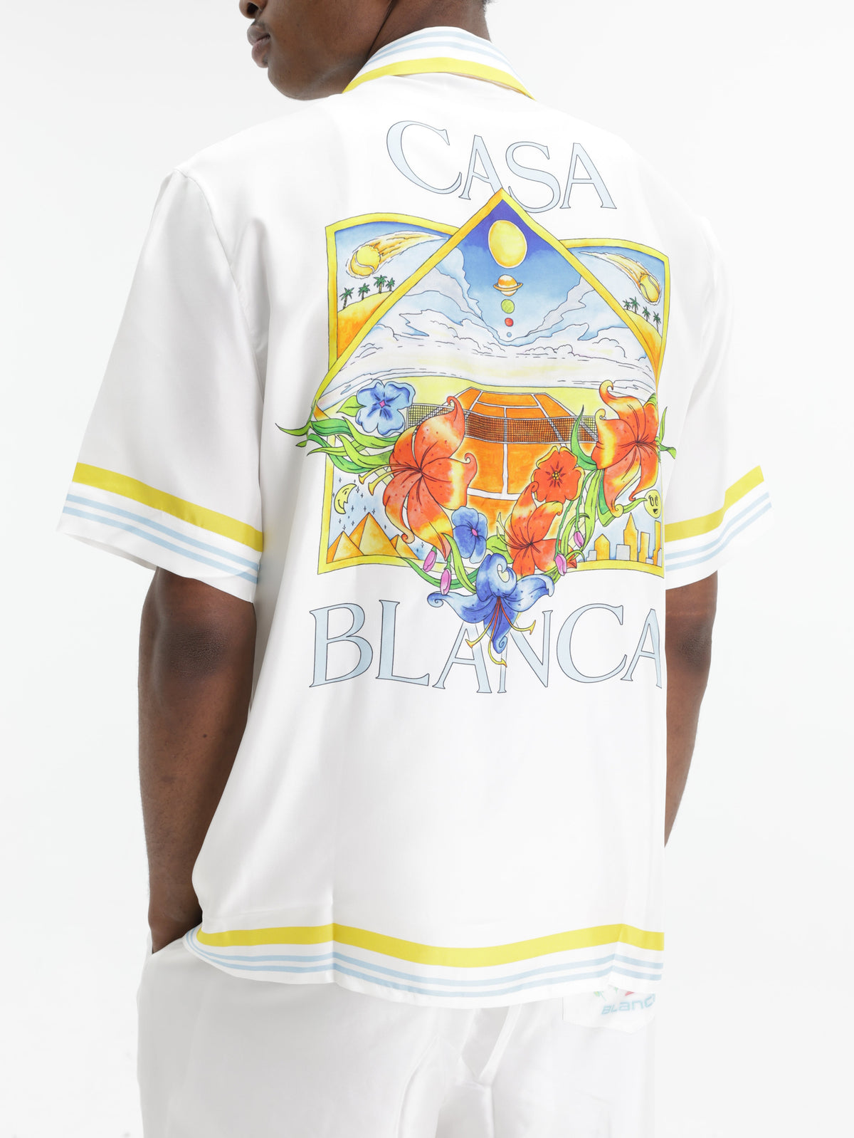 Casablanca Shirt Cuban Collar White
