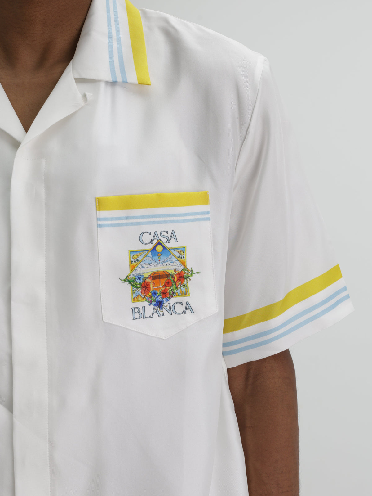 Casablanca Shirt Cuban Collar White