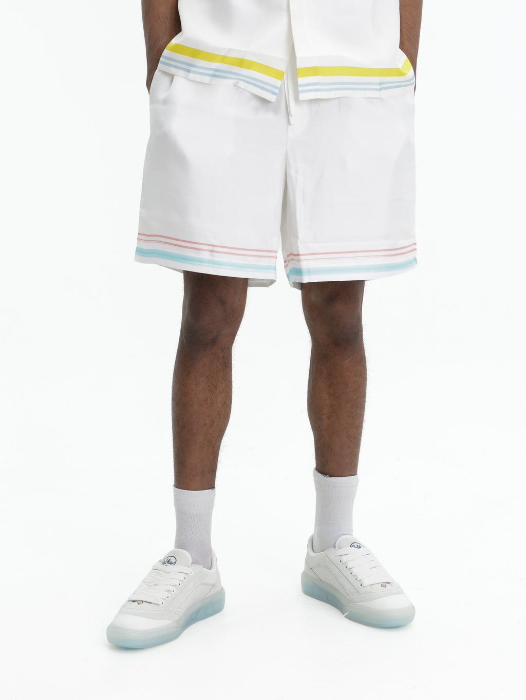 Casablanca Shorts Dance Joy Silk White