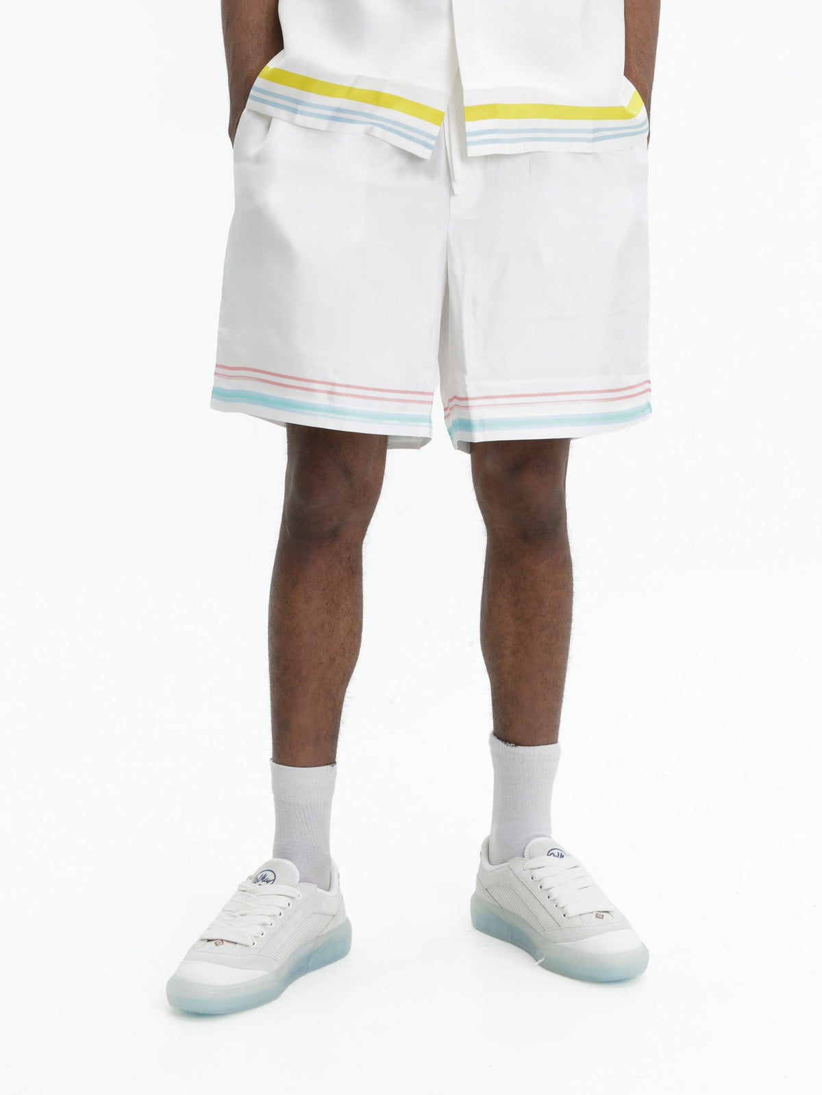 Casablanca Shorts Dance Joy Silk White