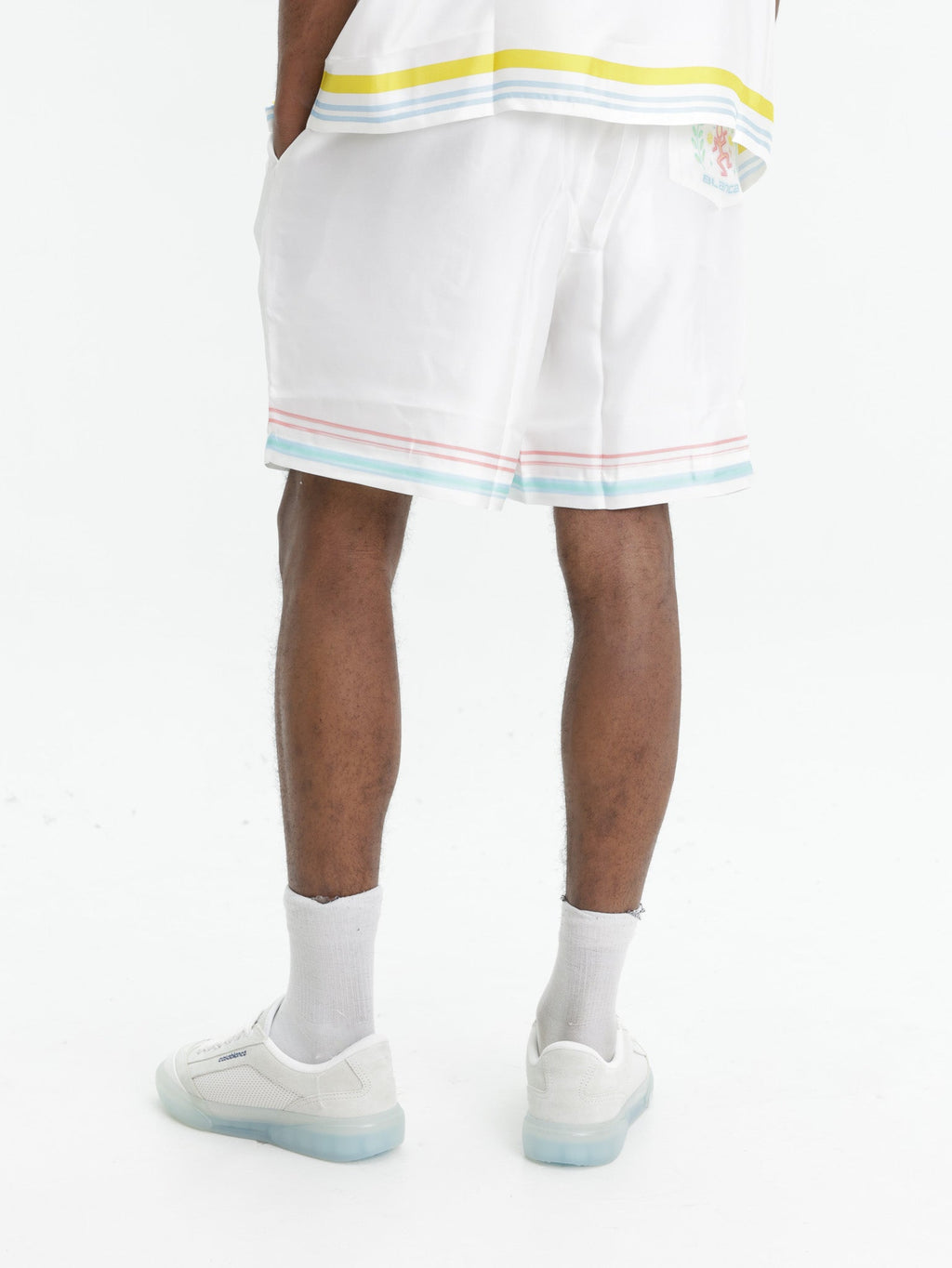 Casablanca Shorts Dance Joy Silk White