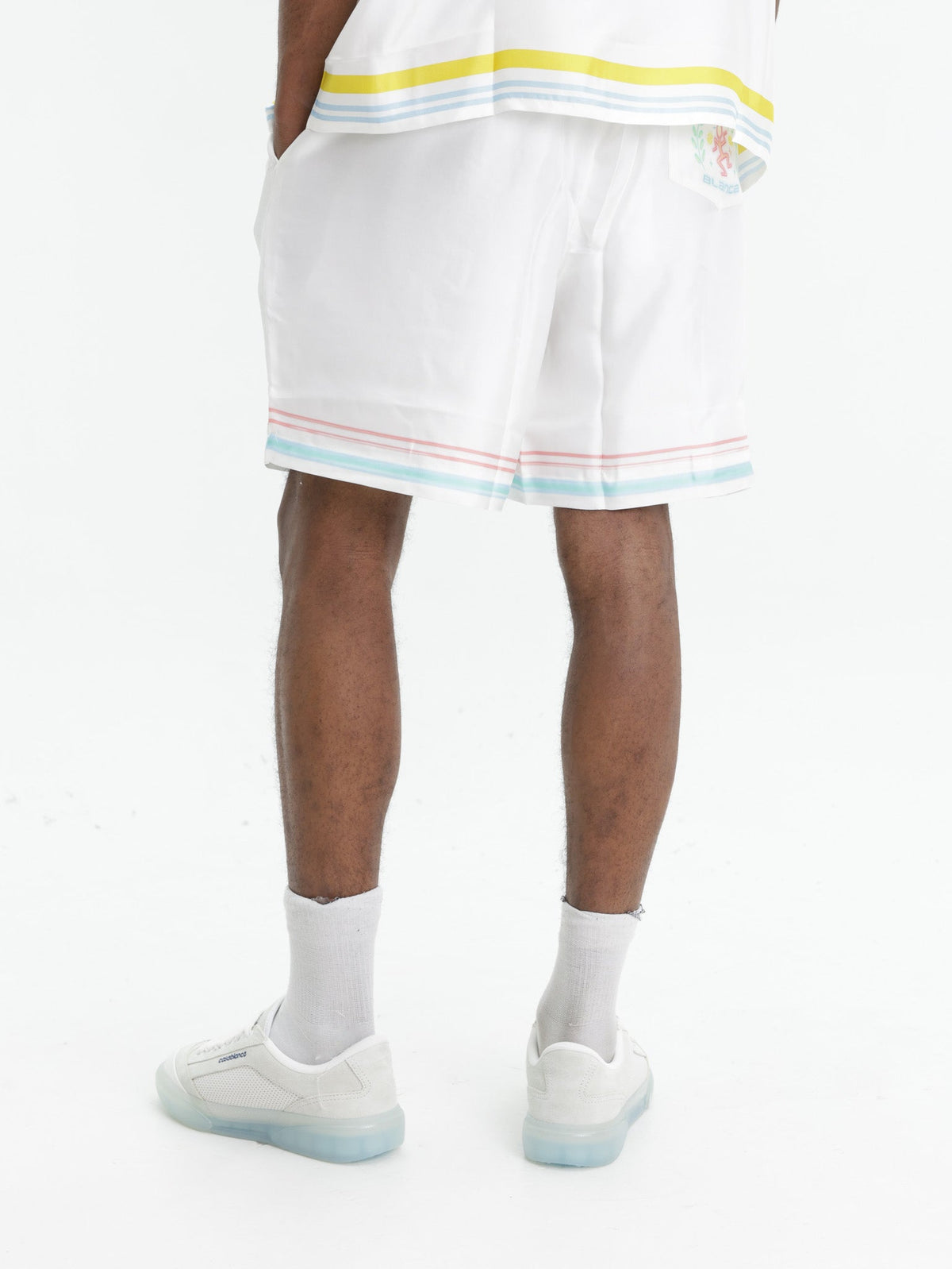 Casablanca Shorts Dance Joy Silk White