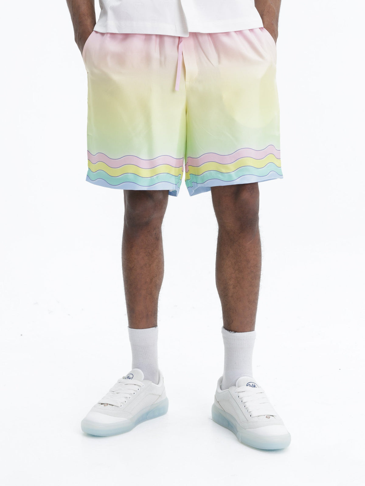 Casablanca Shorts Silk Pink Ombre Multi Colour