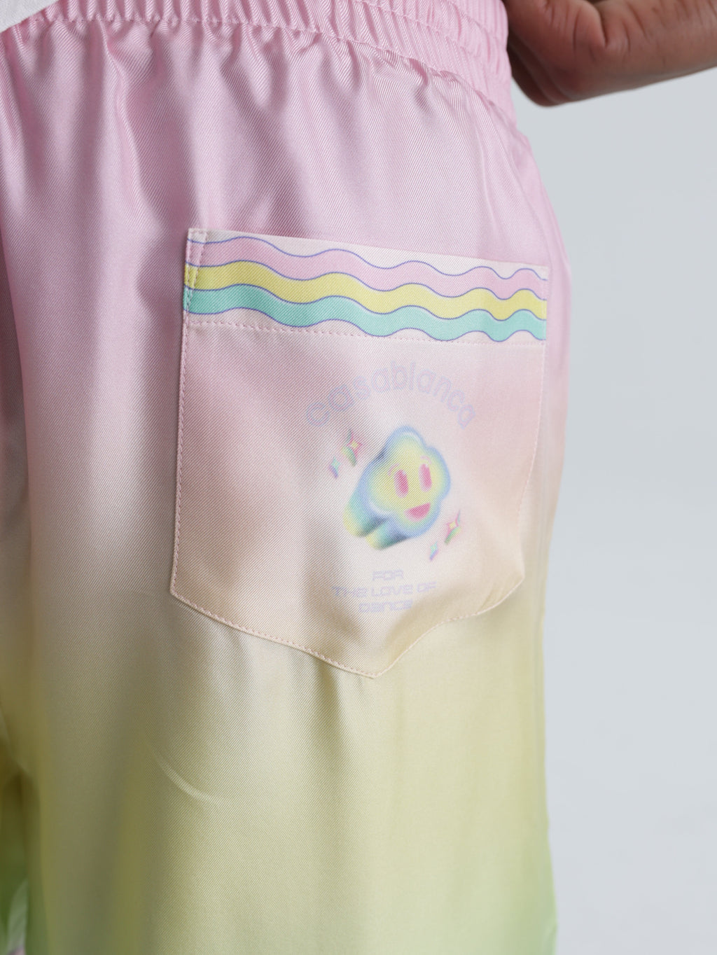 Casablanca Shorts Silk Pink Ombre Multi Colour