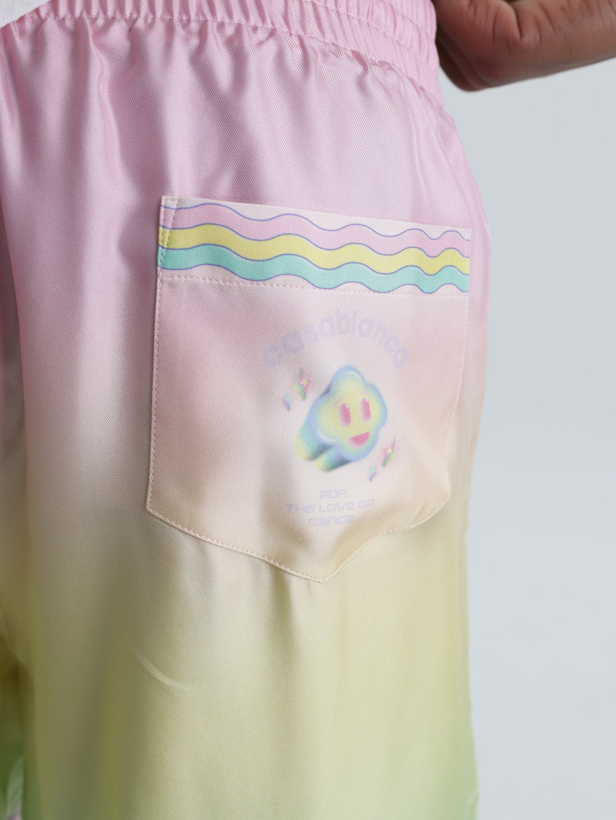 Casablanca Shorts Silk Pink Ombre Multi Colour