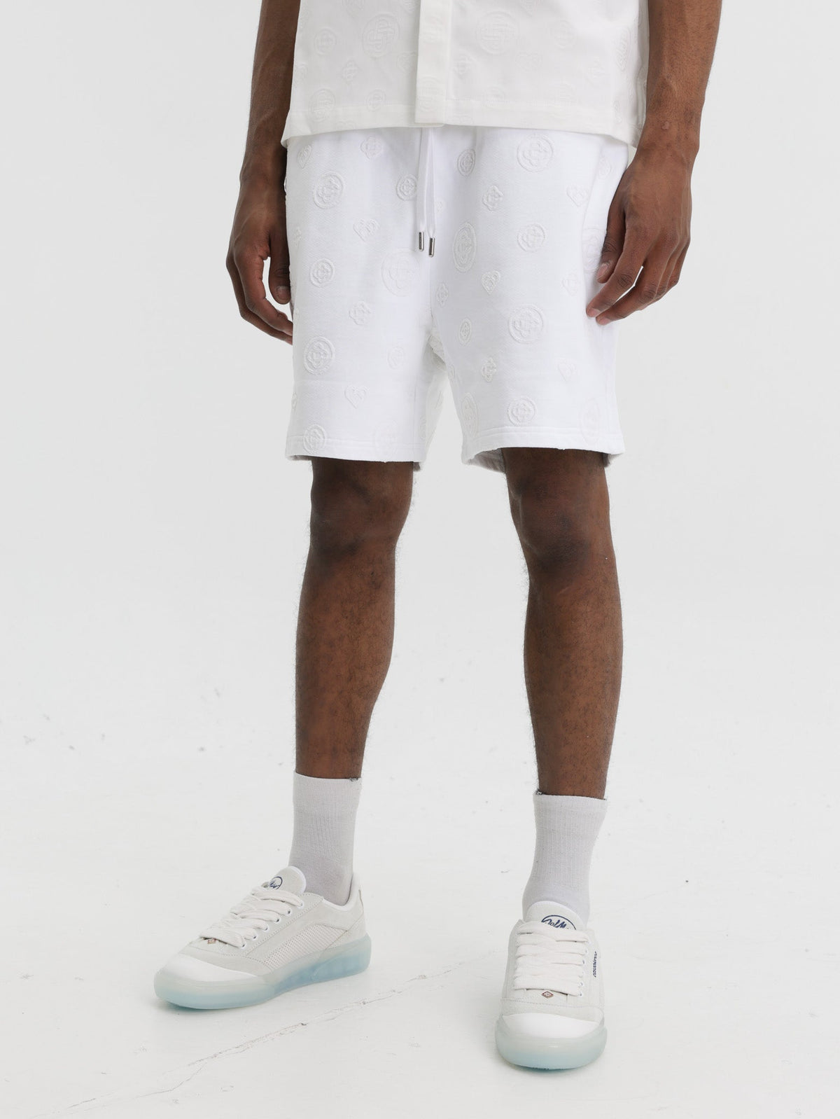 Casablanca Shorts Applique Monogram White