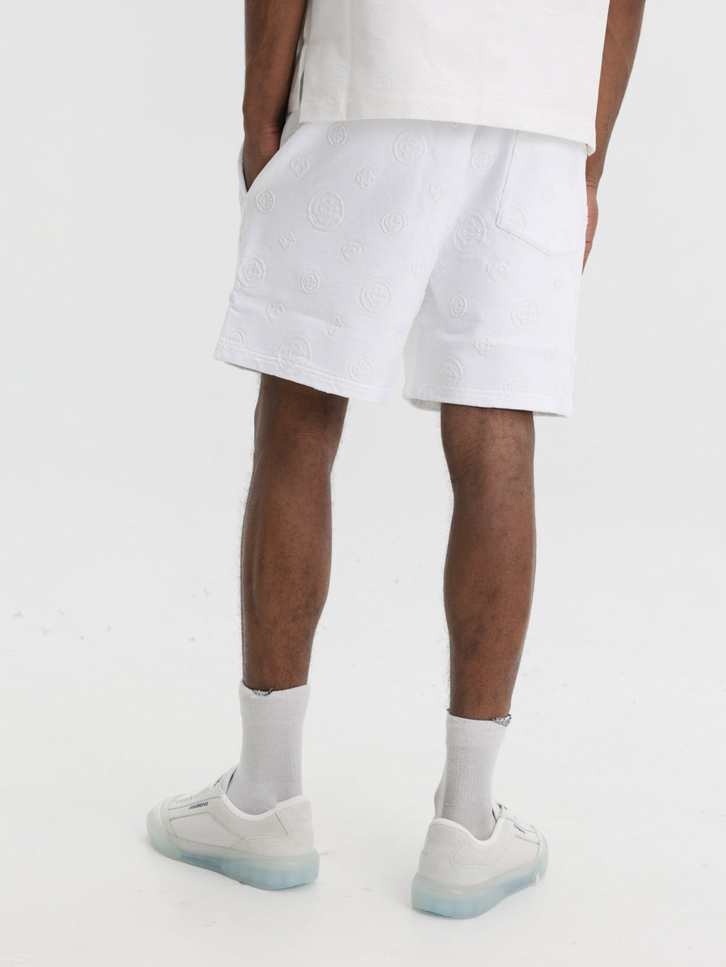 Casablanca Shorts Applique Monogram White