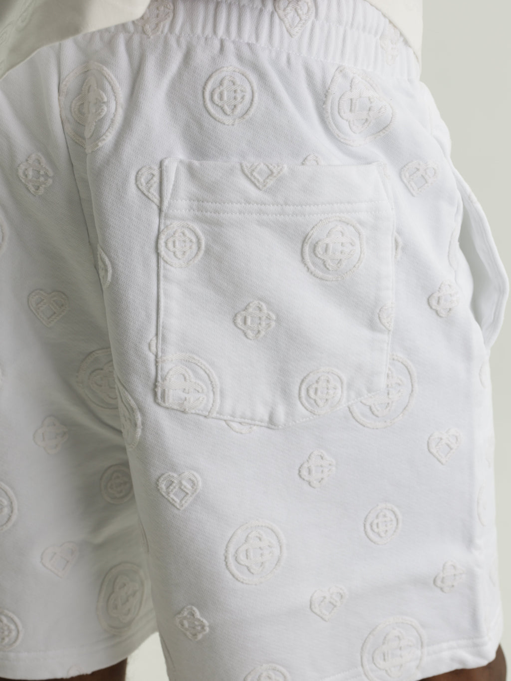 Casablanca Shorts Applique Monogram White