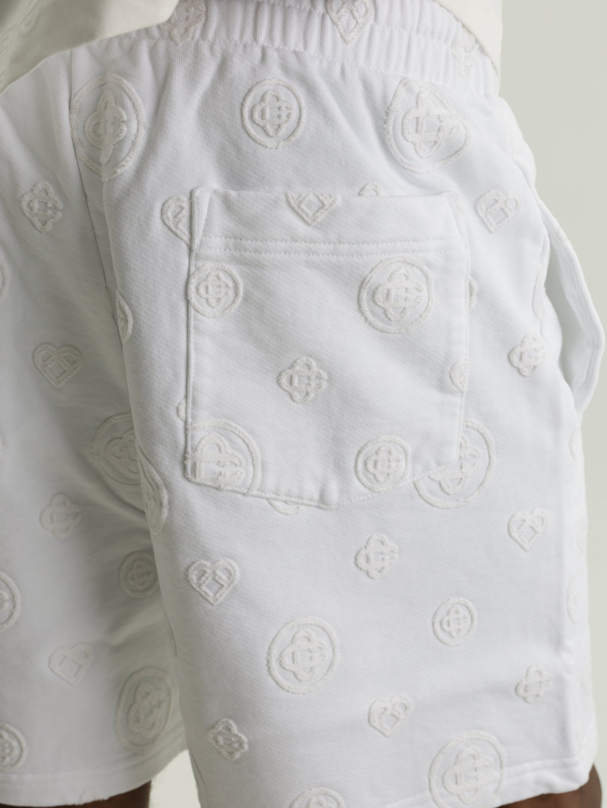 Casablanca Shorts Applique Monogram White