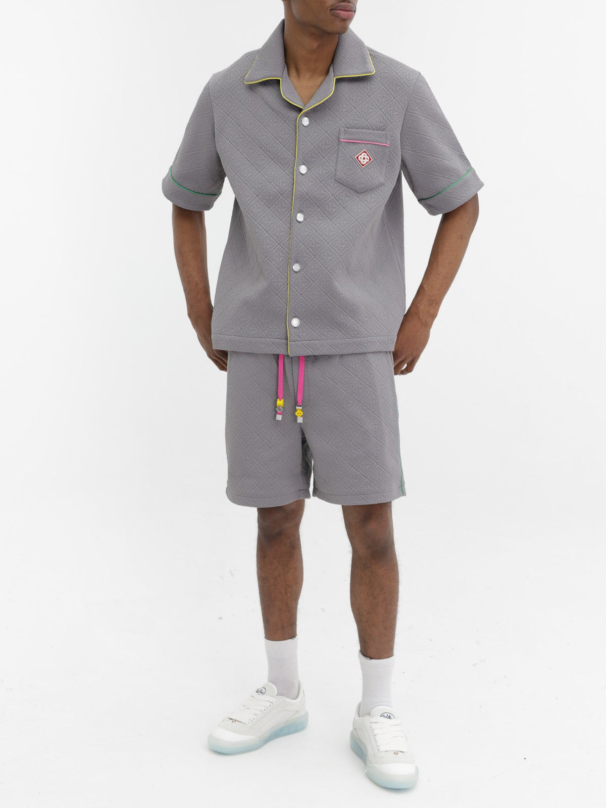 Casablanca Shorts Monogram Embossed  Grey