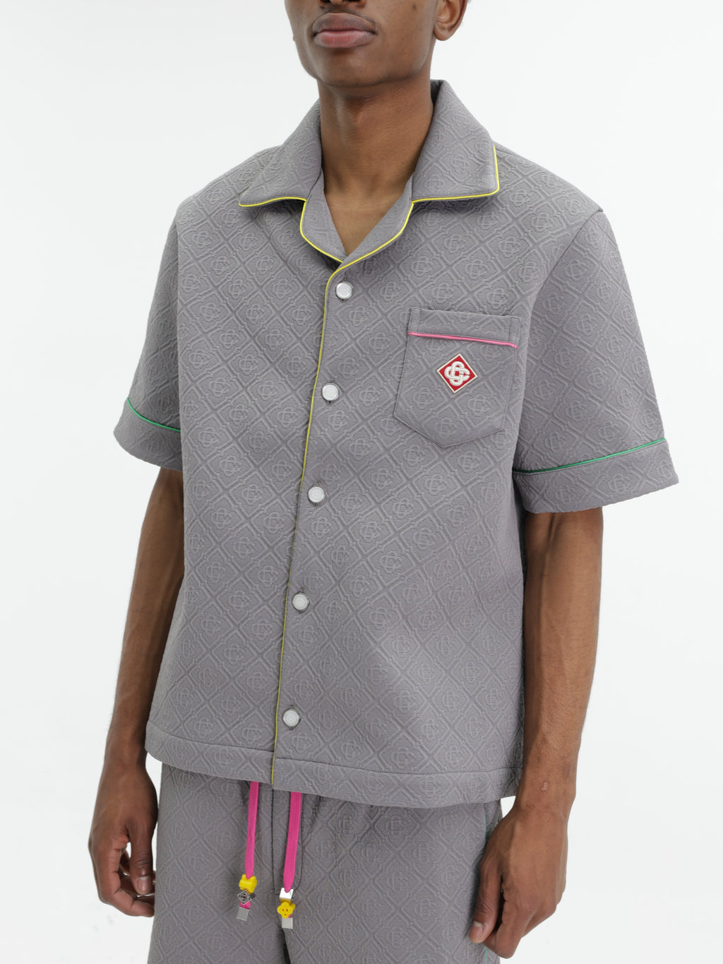 Casablanca Shirt Monogram Embossed  Grey