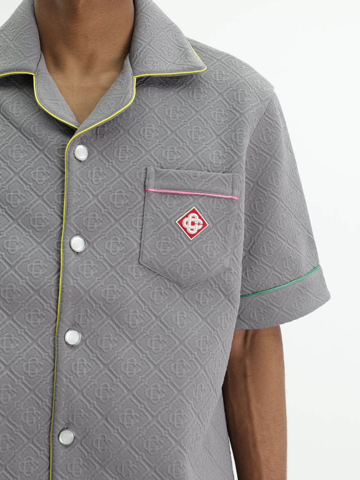 Casablanca Shirt Monogram Embossed  Grey
