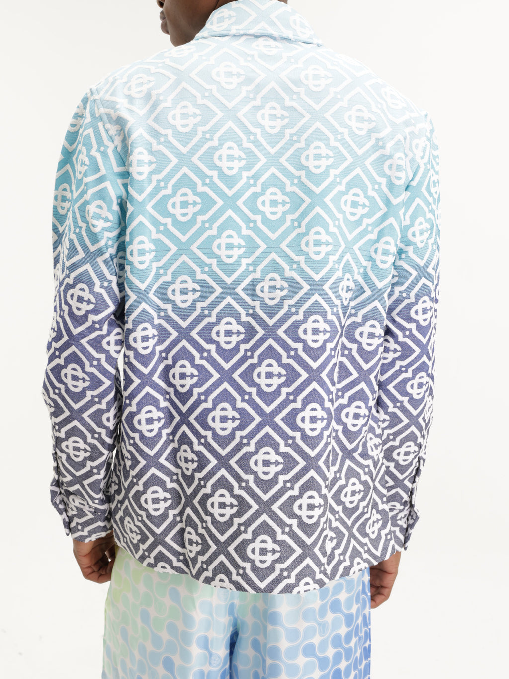 Casablanca Shirt Monogram Gradient Ls Blue