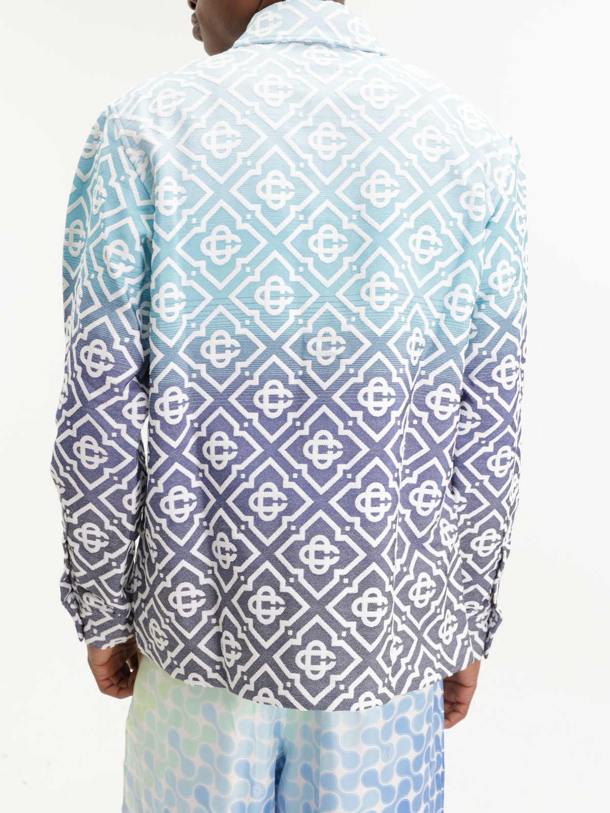 Casablanca Shirt Monogram Gradient Ls Blue