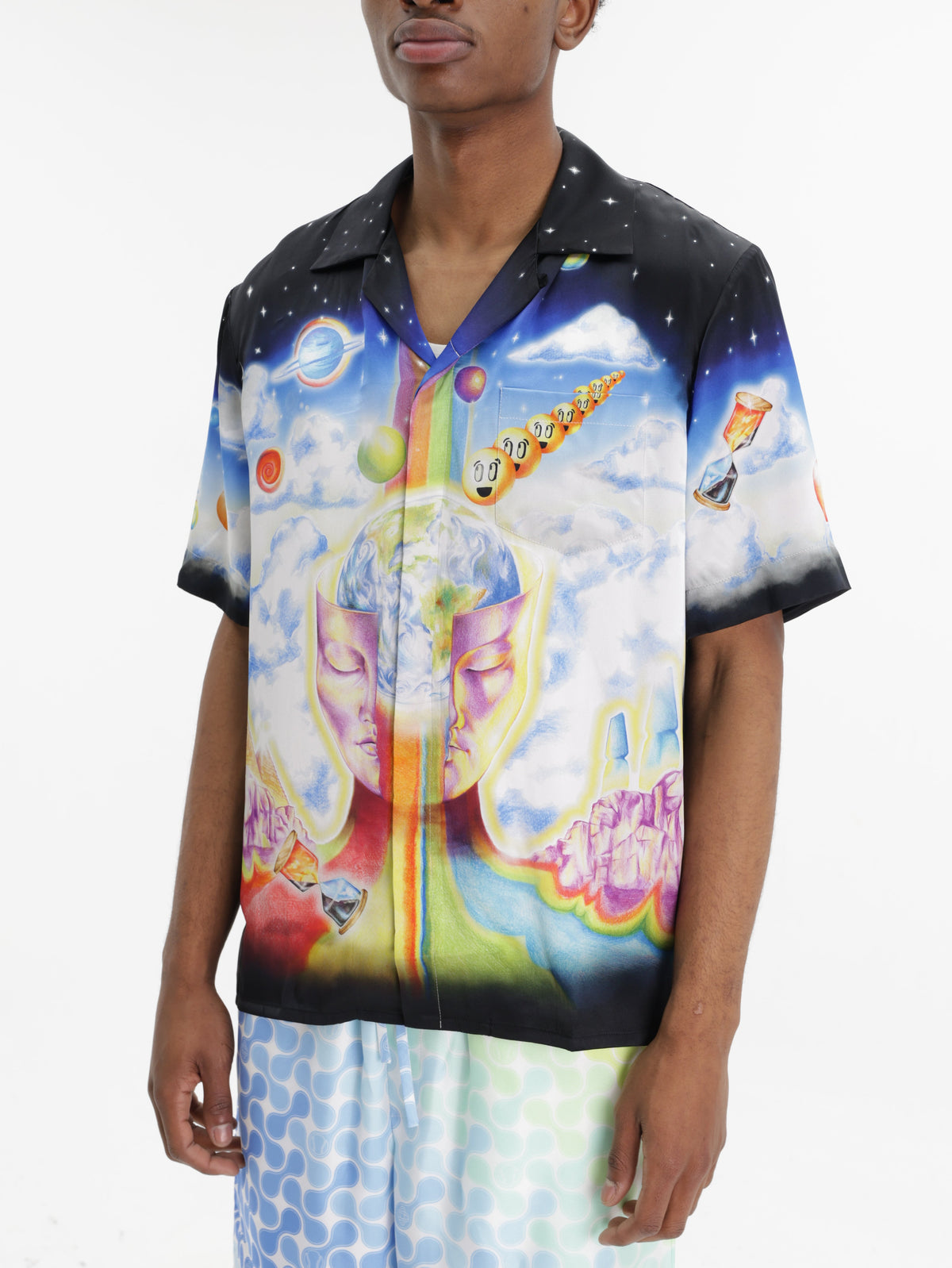 Casablanca Shirt Cuban Collar Multi Colour