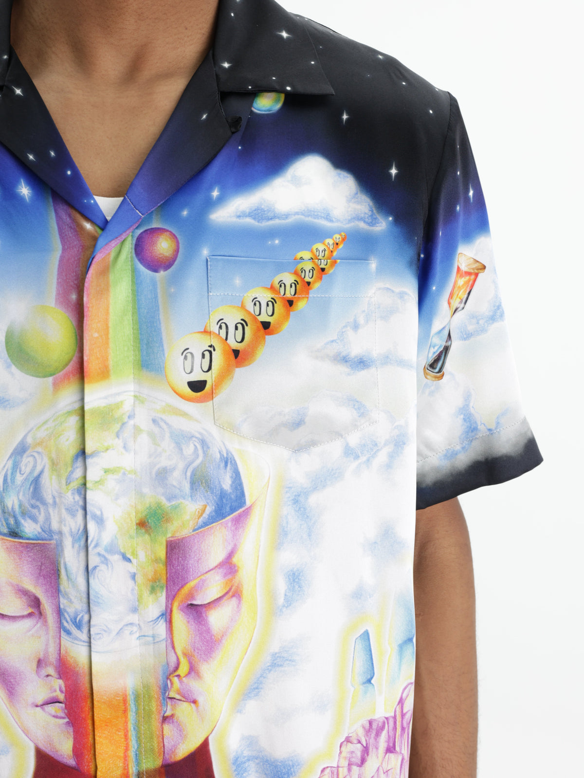 Casablanca Shirt Cuban Collar Multi Colour