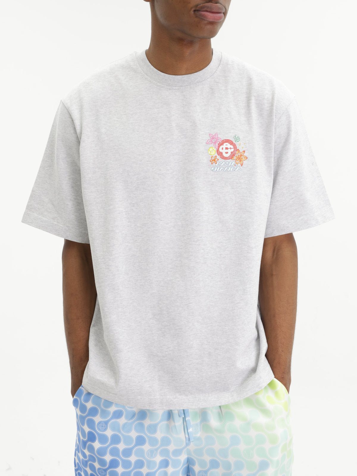 Casablanca T-Shirt D�icones Graphiques Grey