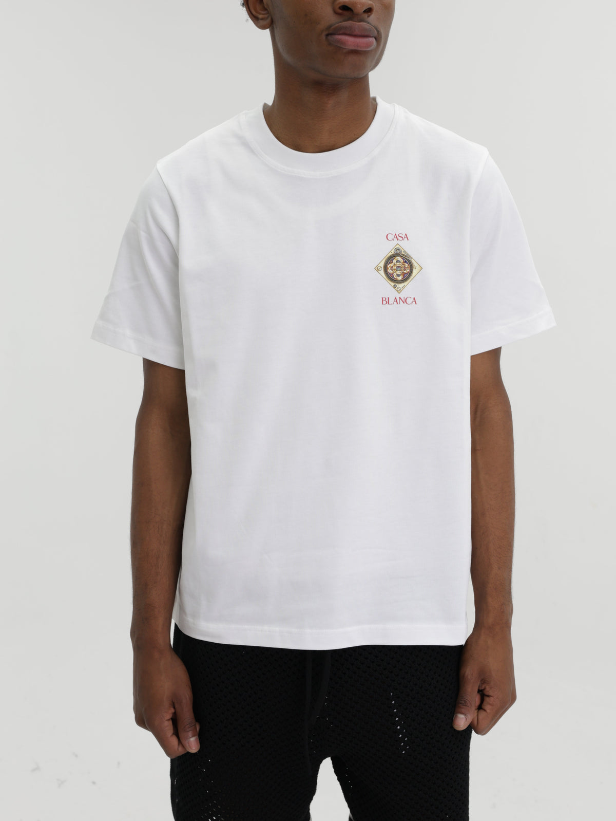 Casablanca T-Shirt Small L Logo Print White