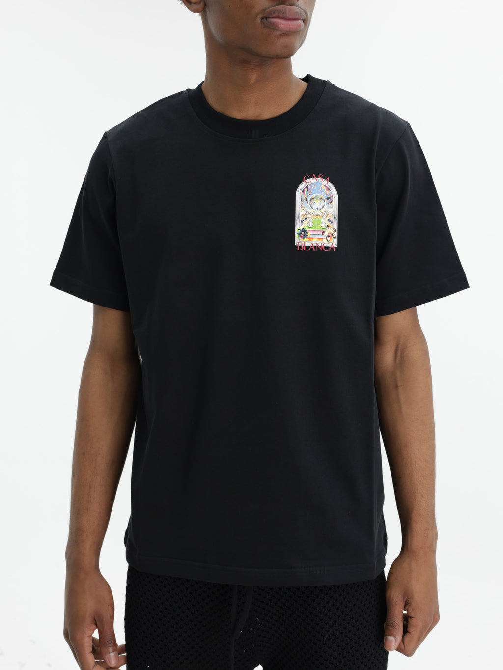 Casablanca T-Shirt Tennis Landscape Black