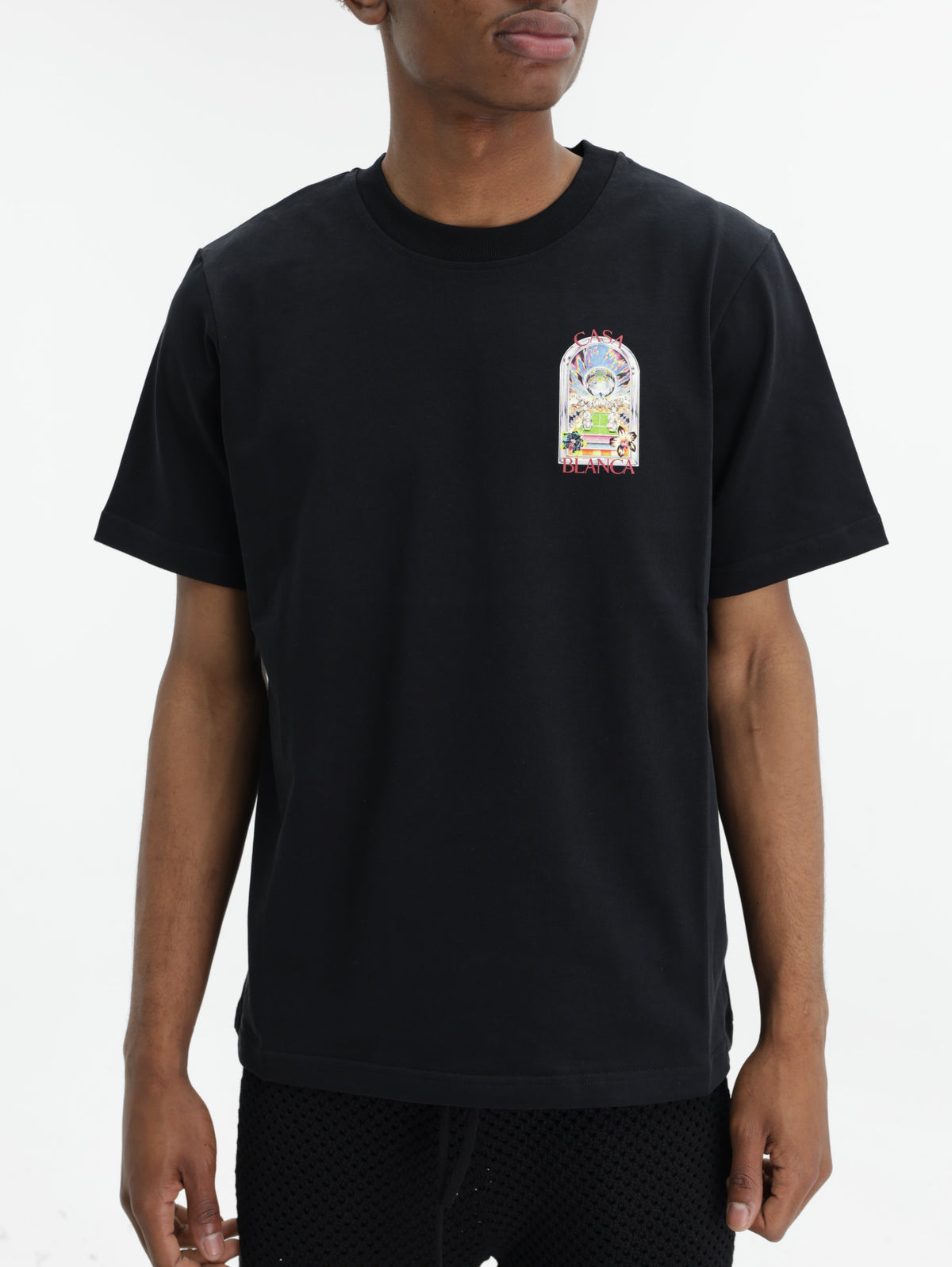 Casablanca T-Shirt Tennis Landscape Black