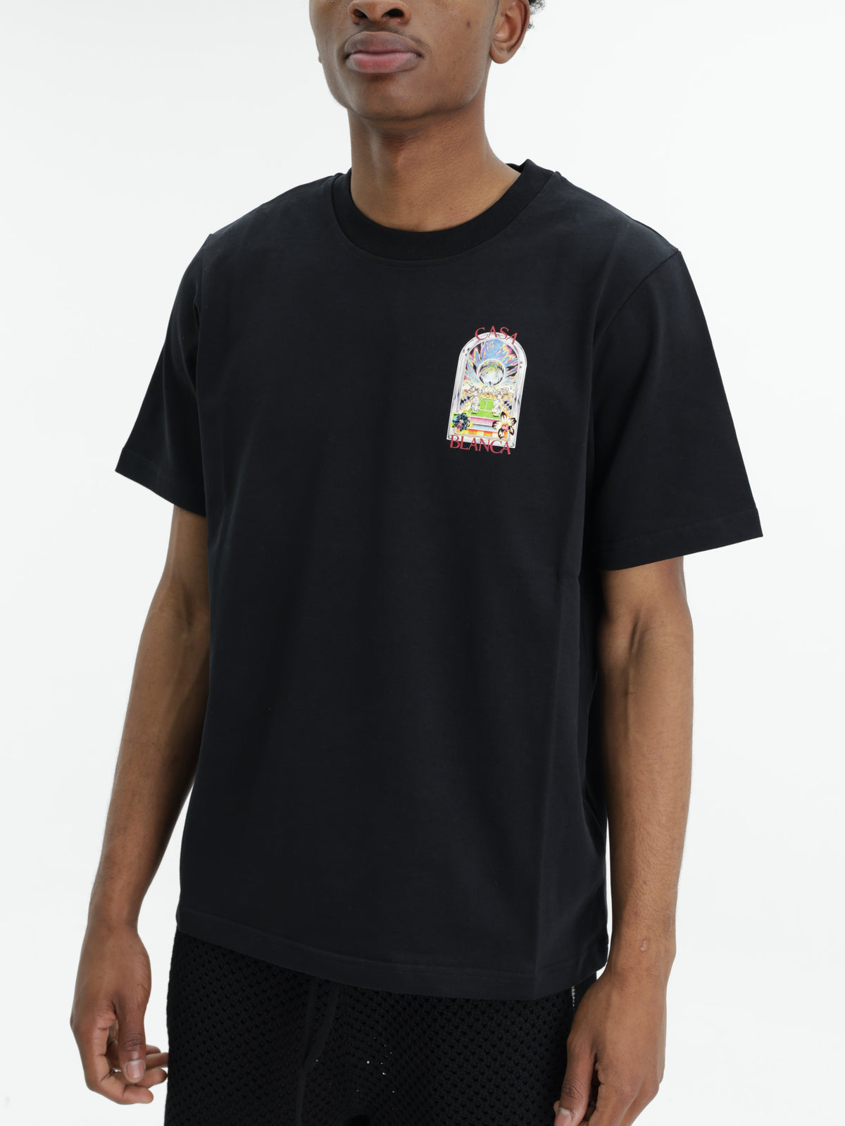 Casablanca T-Shirt Tennis Landscape Black