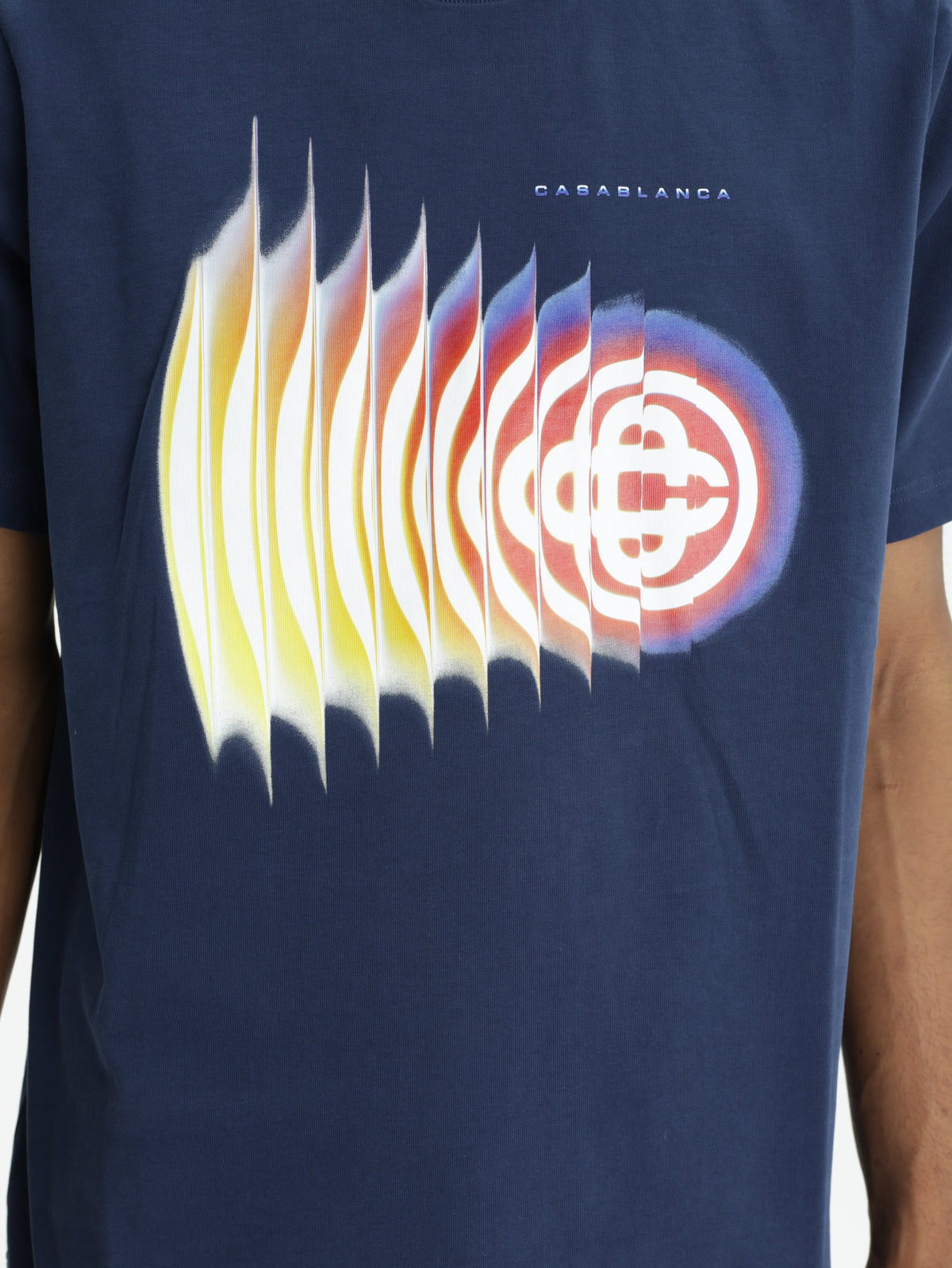 Casablanca T-Shirt Shockwave Classic Navy