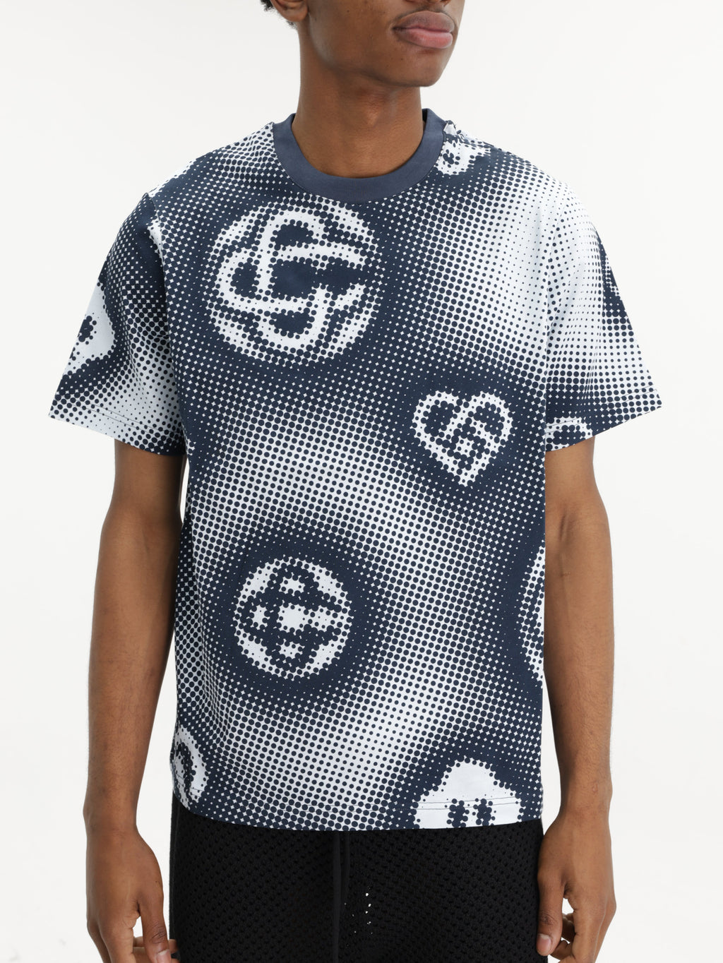 Casablanca T-Shirt Halftone Icon Printed Black/white
