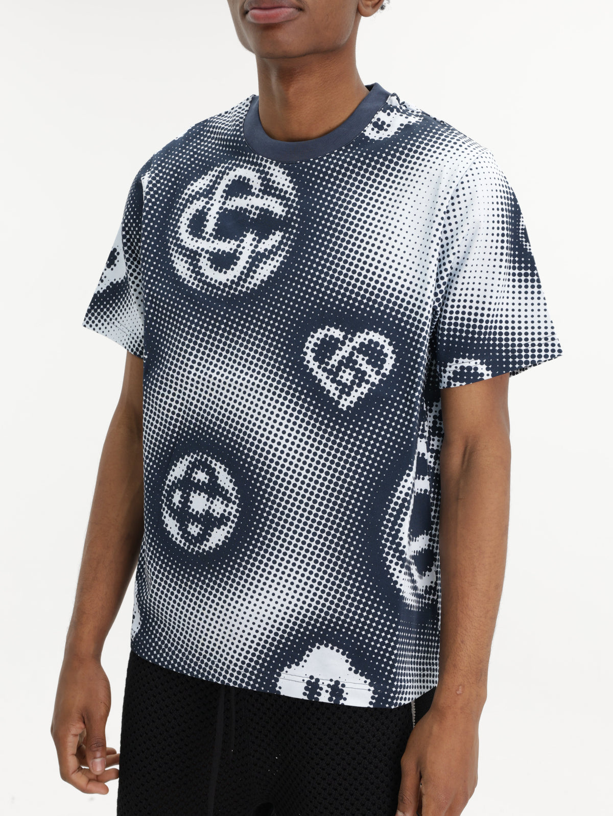 Casablanca T-Shirt Halftone Icon Printed Black/white
