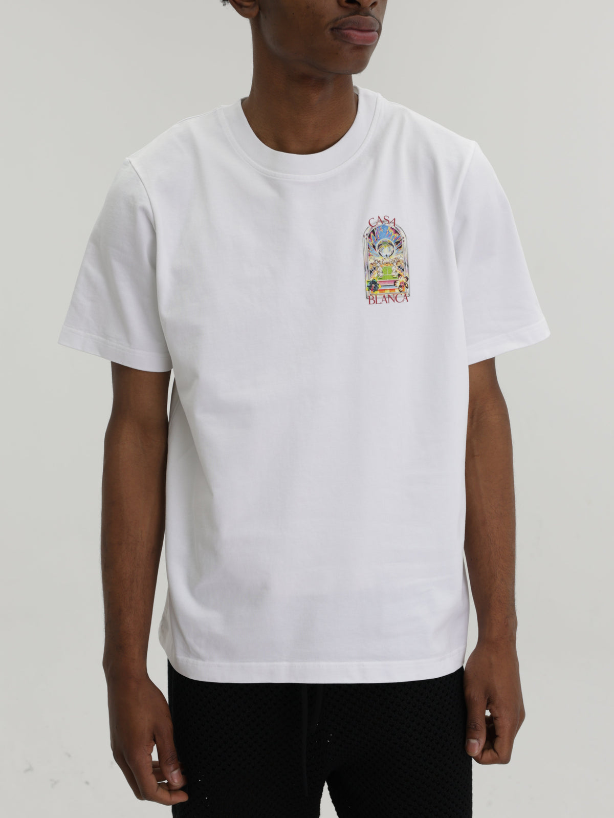 Casablanca T-Shirt Tennis Landscape White