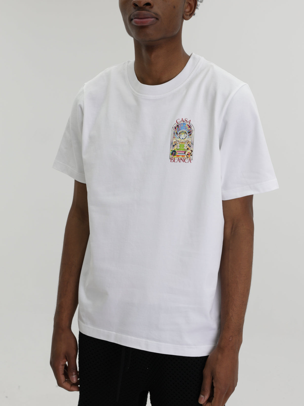 Casablanca T-Shirt Tennis Landscape White
