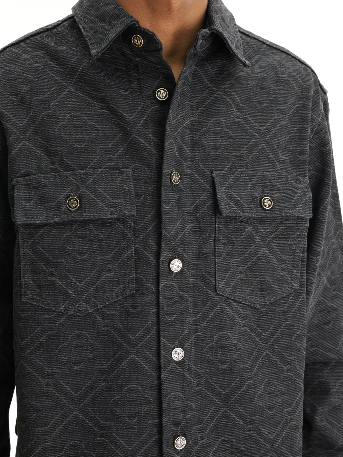Casablanca Shirt Denim Monogram  Black