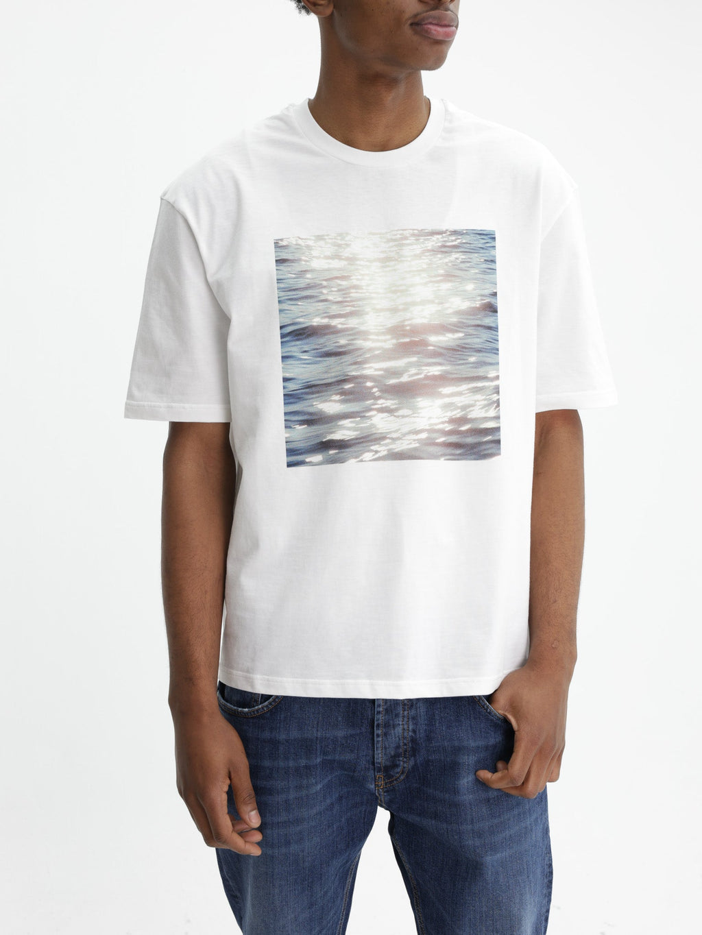 Jil Sander T-Shirt Ocean Print  White