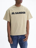 Jil Sander T-Shirt Black Print Crew Tan