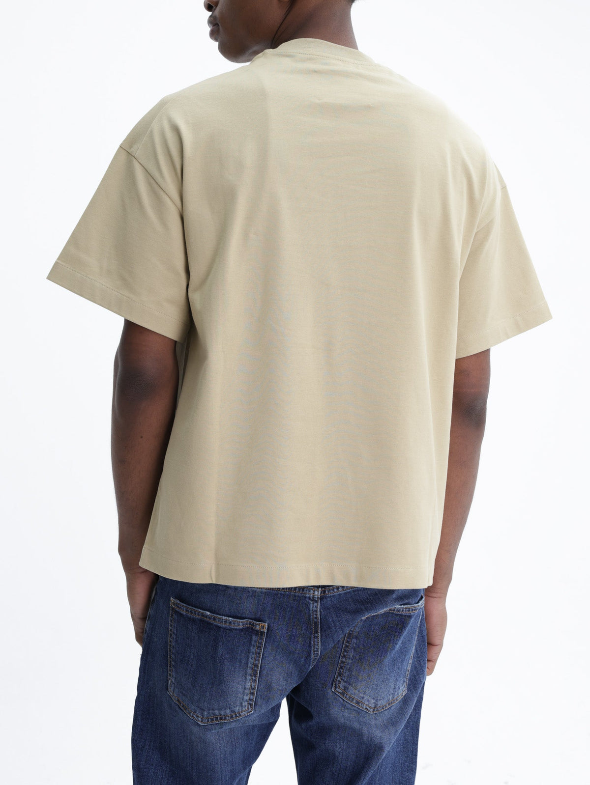 Jil Sander T-Shirt Black Print Crew Tan