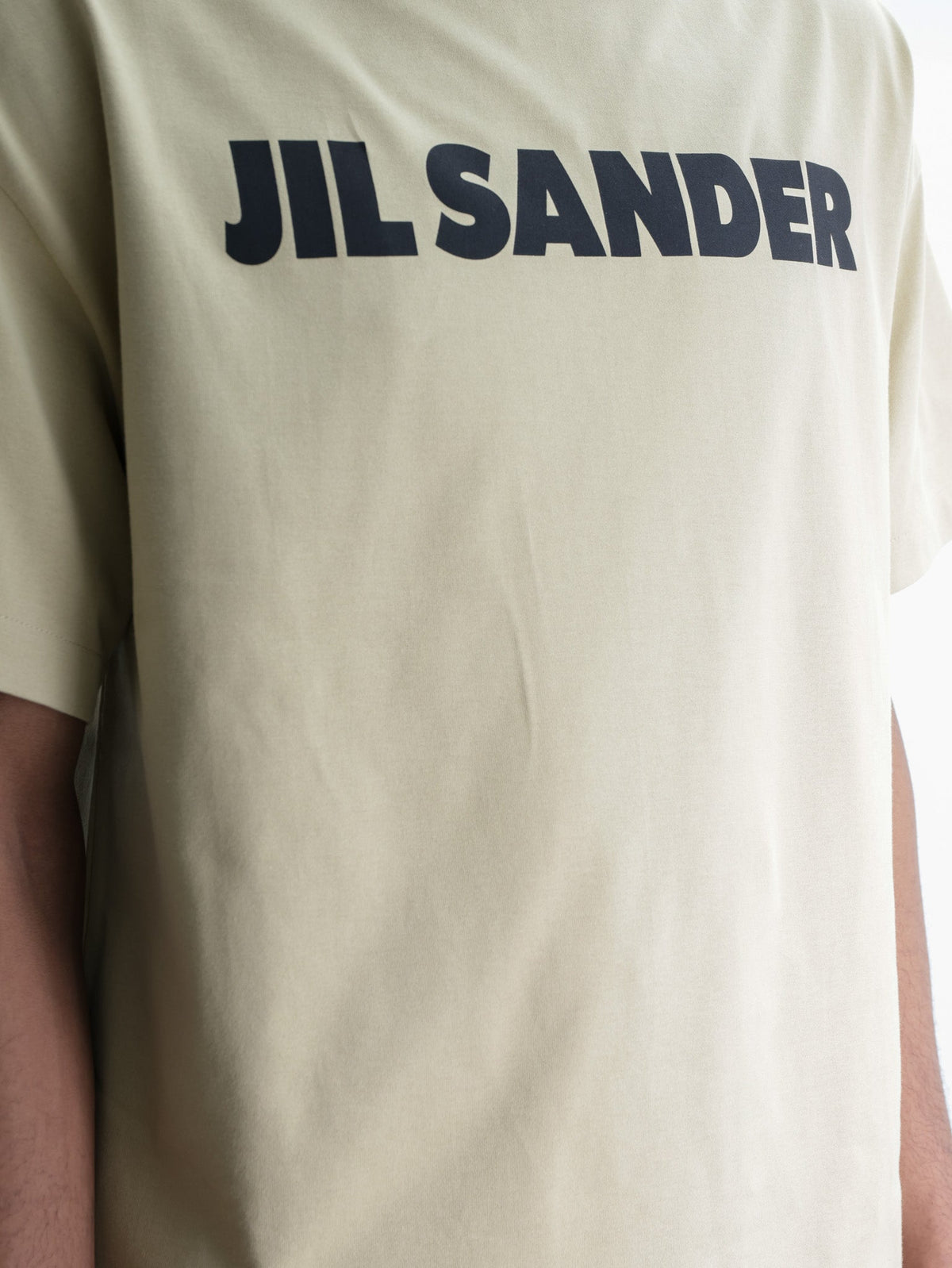Jil Sander T-Shirt Black Print Crew Tan