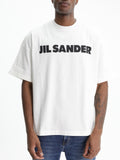 Jil Sander T-Shirt Black Print Crew White
