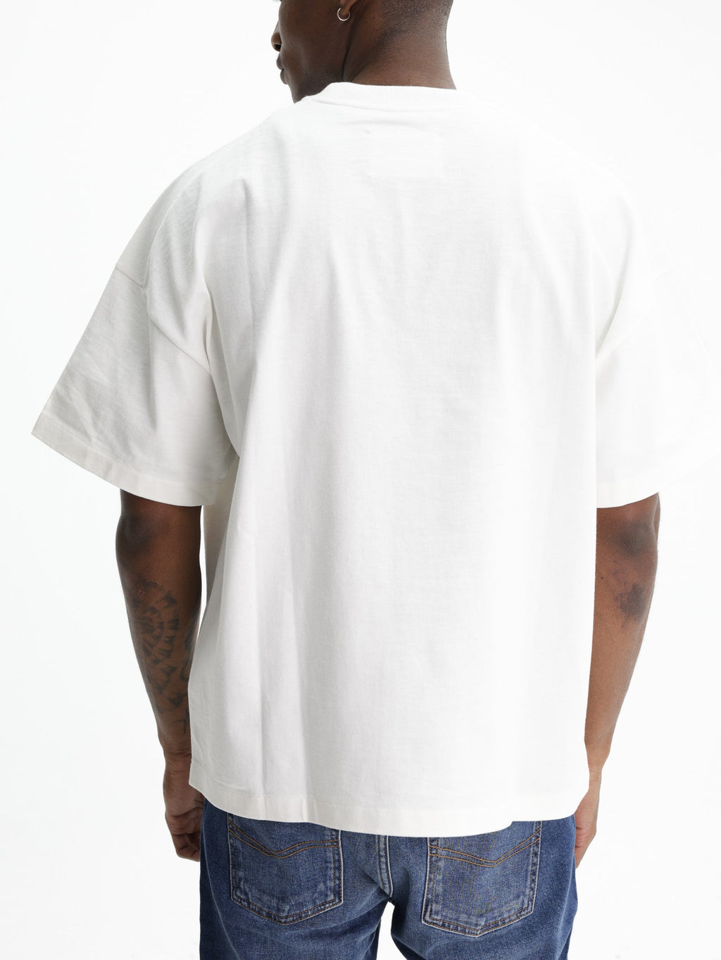 Jil Sander T-Shirt Black Print Crew White