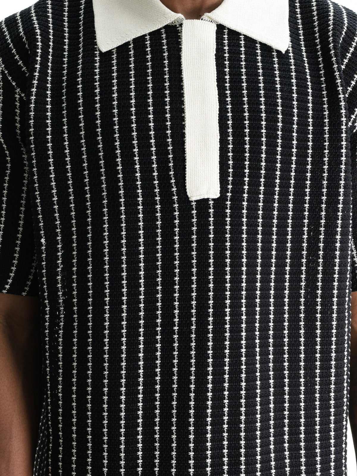 Jil Sander Golfer White Striped Black/white
