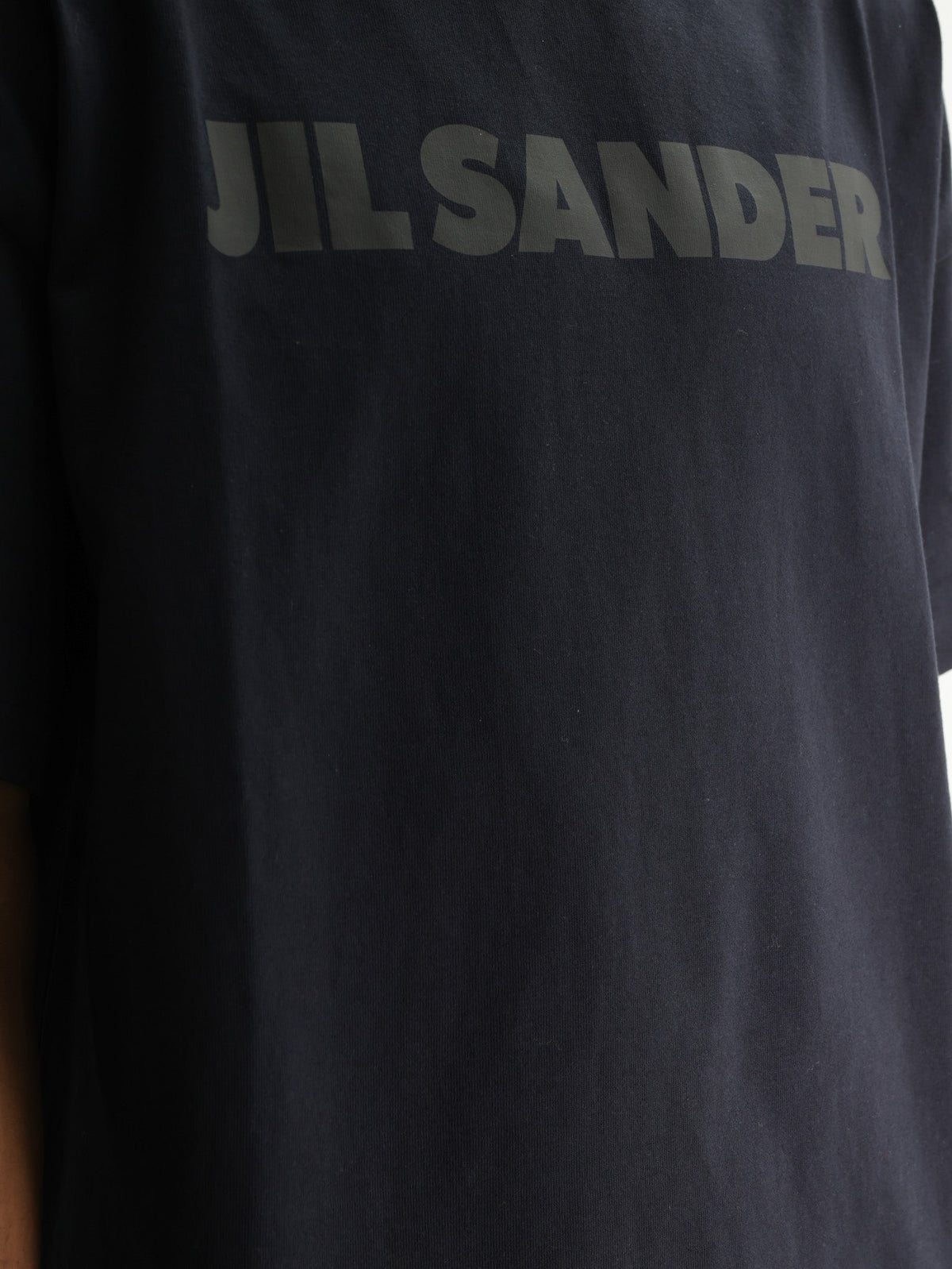 Jil Sander T-Shirt Print Crew Oversized Black