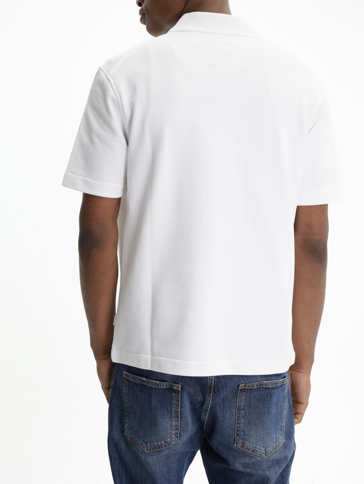 Jil Sander Golfer Ss White Zip White