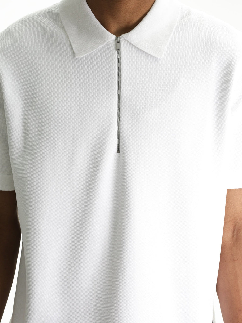 Jil Sander Golfer Ss White Zip White